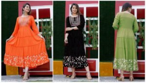 embroidered anarkali kurta for women