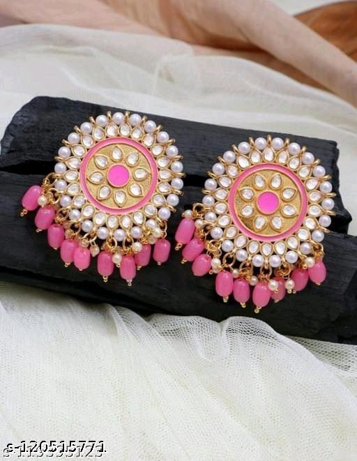 pink Stud Earrings Design