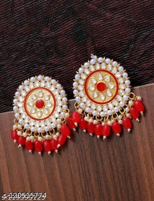 red Stud Earrings Design