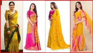 Beautiful Yellow Saree For Haldi Function