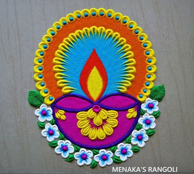 Simple Rangoli Design For Diwali