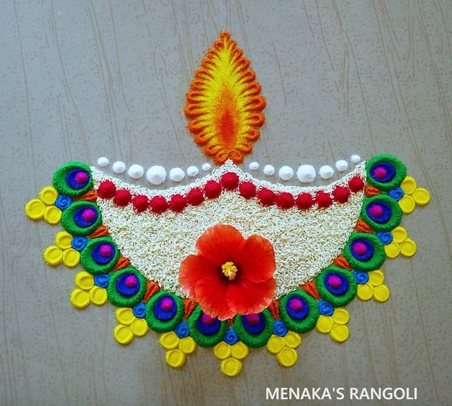 Simple Rangoli Design For Diwali