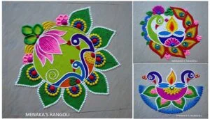 Peacock Rangoli Designs For Diwali