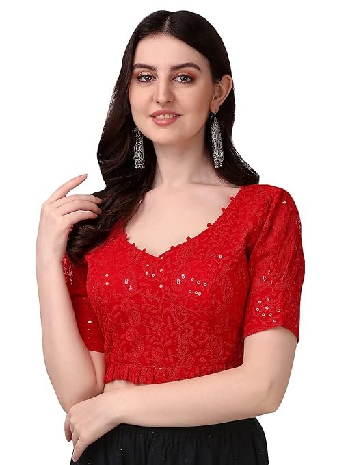 Red Blouse Design