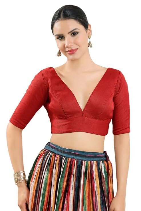 Red Blouse Design