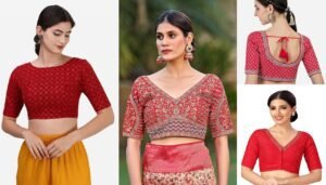 Red Blouse Design