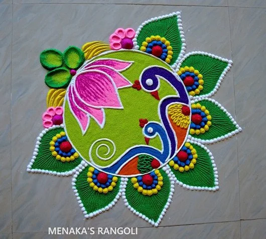 Deepawali 2023 : New Peacock Rangoli Designs For Diwali 6 peacock Rangoli Designs For Diwali