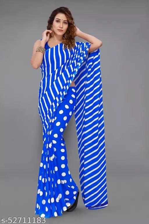 Printed Georgette Saree under 500