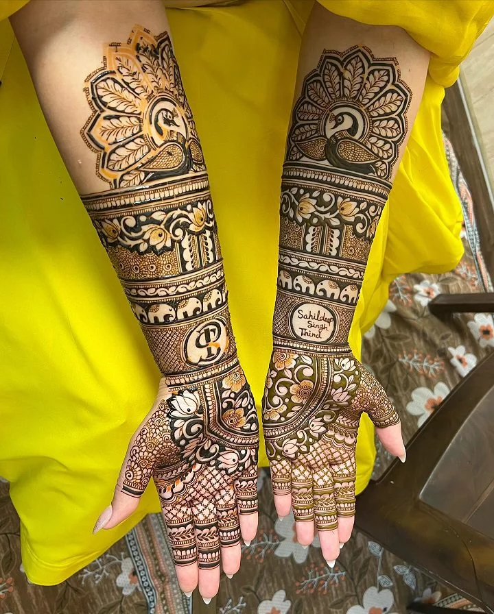 10 + Bridal Mehndi Designs For Hand 2024 : Try ख़ूबसूरत मेहंदी के डिज़ाइन 6 Bridal Mehndi Designs
