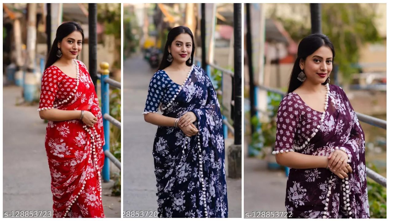 Partywear Georgette Saree