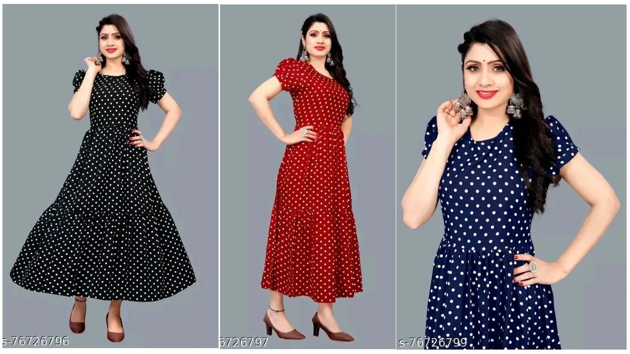 Short Sleeve Kurti Gown For Women
