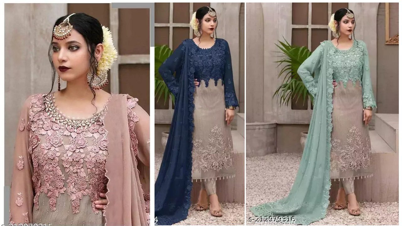 Embroidery Work Pakistani Suit For Women