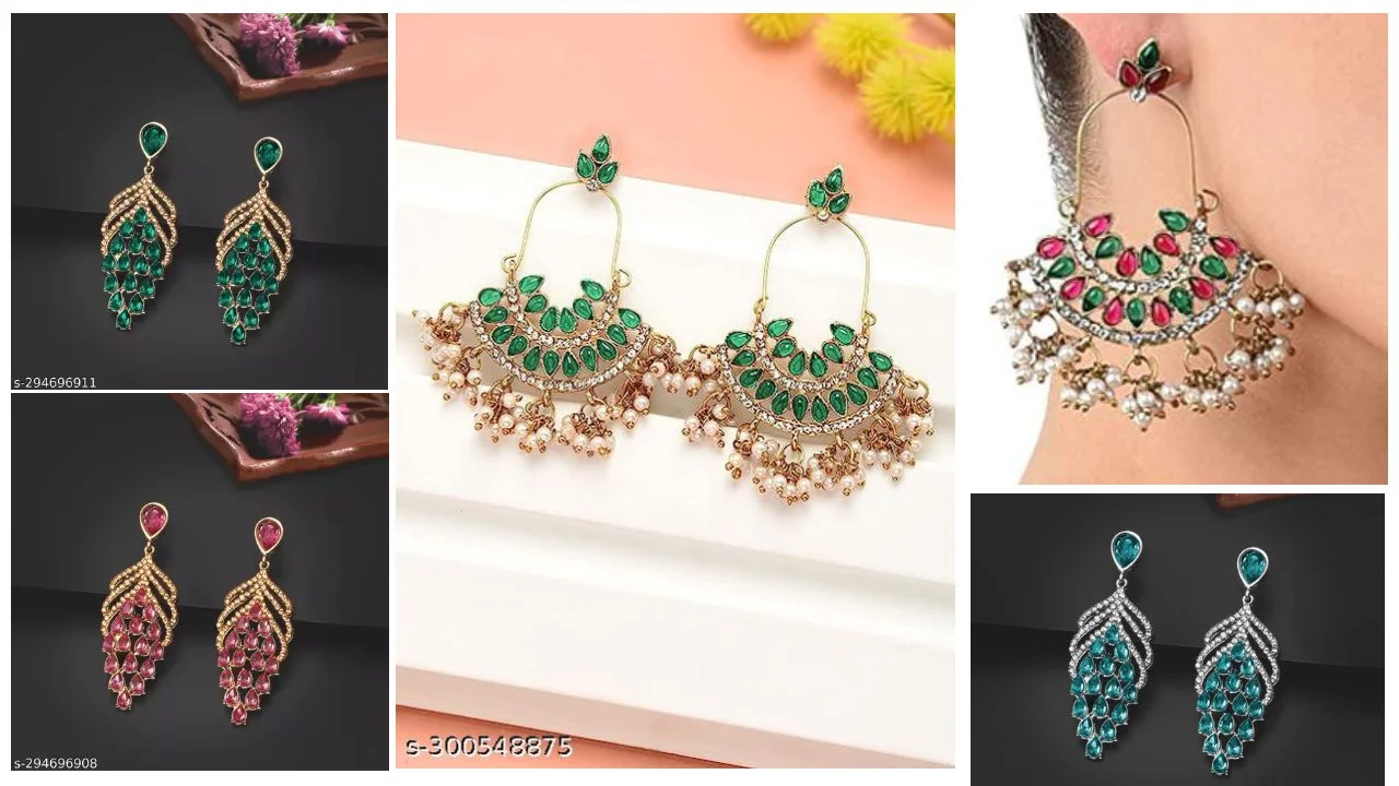Earrings Design : 9 Latest Studs Earrings Design Under 300 4 Latest Studs Earrings Design