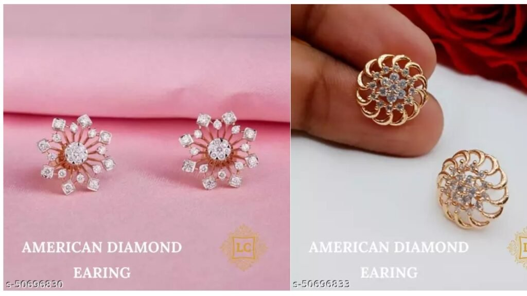 New American Diamond Earrings Design