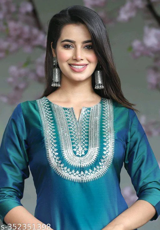 Straight Embroidery kurta1