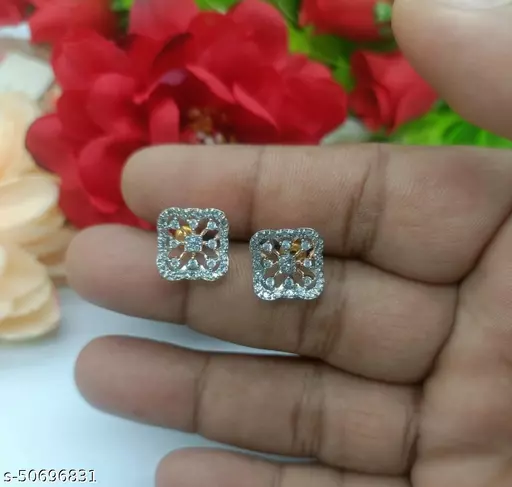 latest American Diamond Earrings Designs