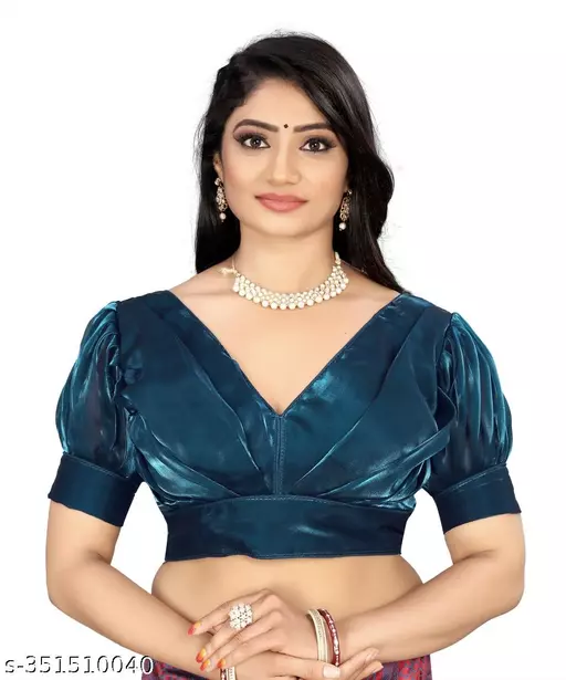 Simple V-Neck Blouse Designs