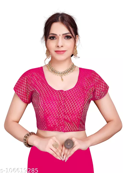 Cotton Silk Simple Blouse designs