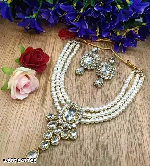 Pearls Jewellery Set For Girls