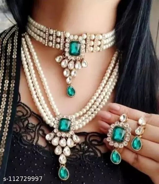 Pearls Jewellery Set For Girls