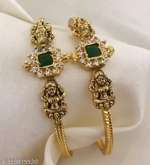 Traditional Ad Stone Bangles for Girls and Women