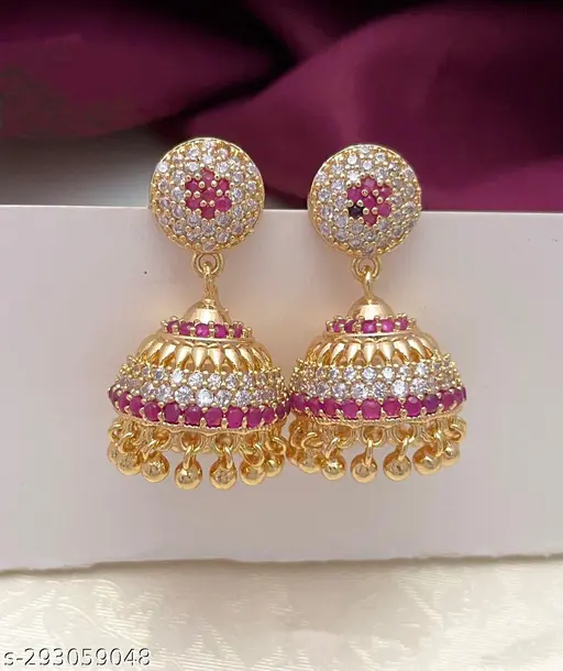 AD Stone Jhumkas