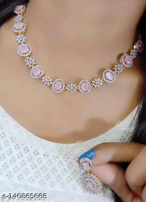 American Diamond Jewellery Sets For Girls