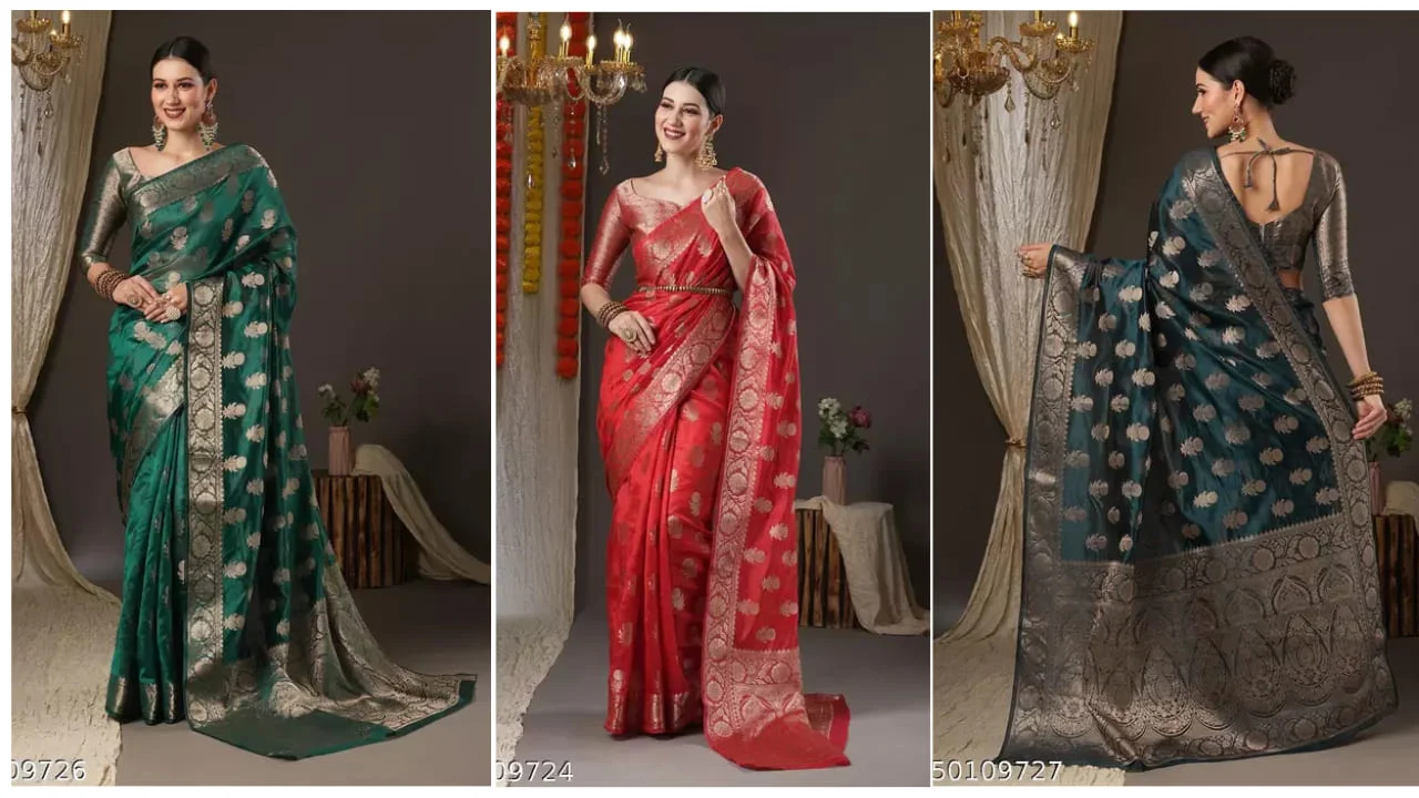 Banarasi Organza Sarees For Women