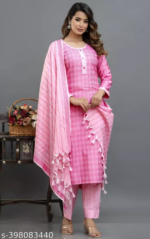 Cotton Kurti Pant Set for Women 