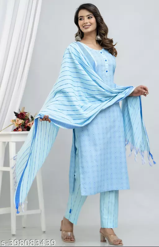 Cotton Kurti Pant Set for Women 