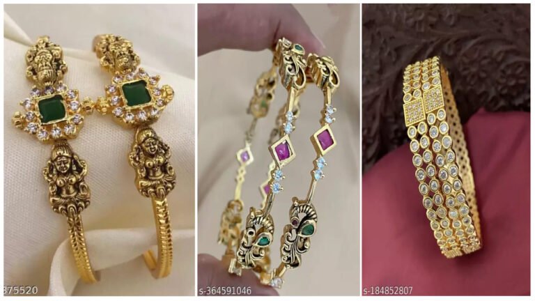 Traditional Ad Stone Bangles for Girls and Women