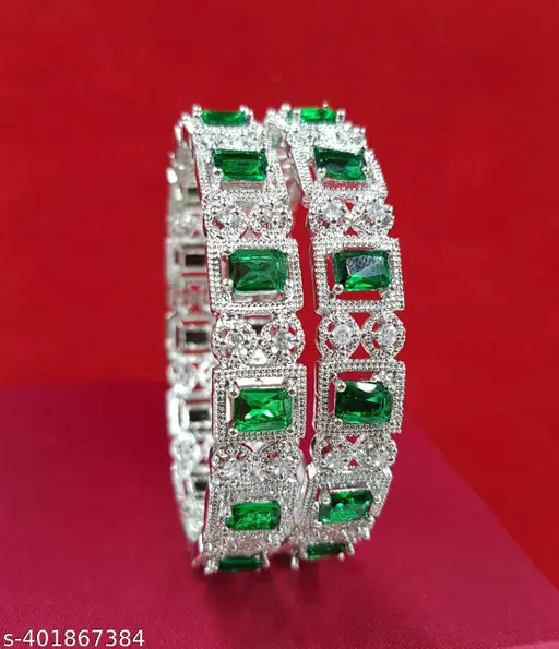 American Diamond Bangles Set for Women and Girls