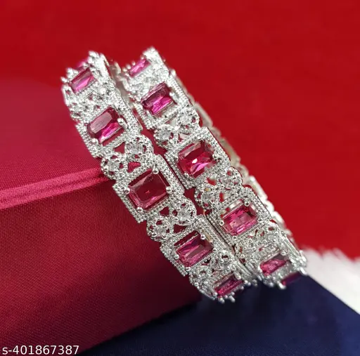 American Diamond Bangles Set for Women and Girls