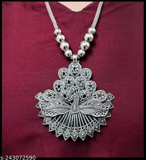 New Oxidised Silver Pendant Necklaces for Women