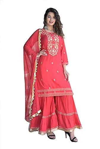 Best Sharara Suits for Women – स्टाइलिश Sharara Suits का शानदार कलेक्शन 9 Women's Rayon Sharara Salwar Suit Set
