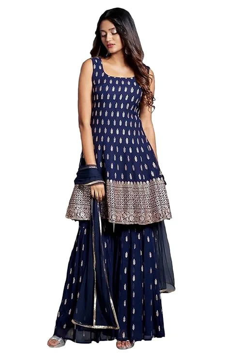 Best Sharara Suits for Women – स्टाइलिश Sharara Suits का शानदार कलेक्शन 7 Anarkali Kurta Sharara Set