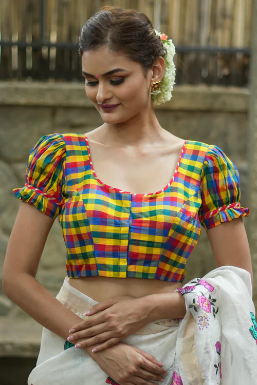 U-Neck Blouse Designs