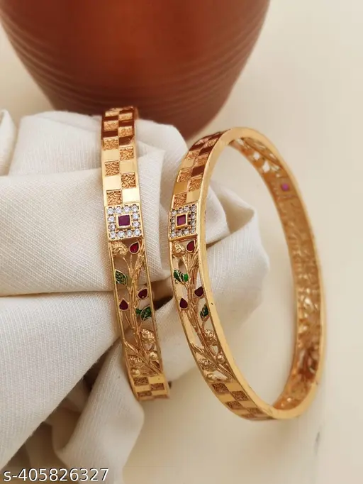 Designer Gold Plated Bangles For Women