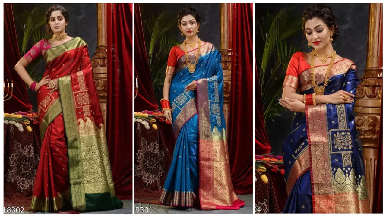 6 Stylish Banarasee Silk Sarees Under 900 Rupees 4 Banarasee Silk Sarees