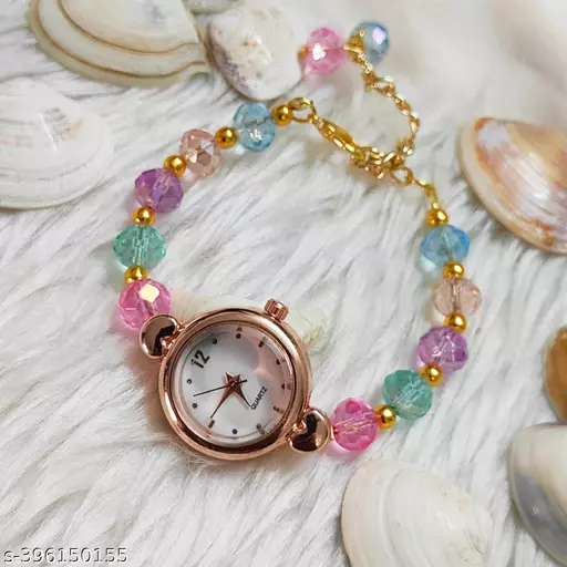 Stylish Crystal Beads watch For Girls