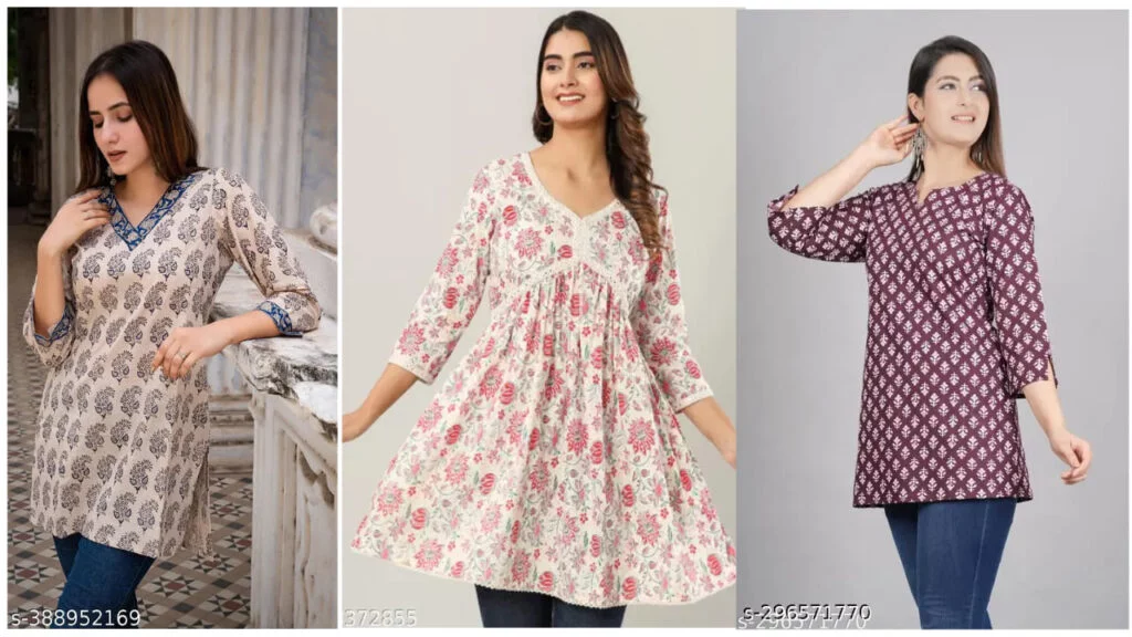 Girls Short Kurtis for Summer on Meesho Under 500 Rupees 2 Trendy Girls Short Kurtis