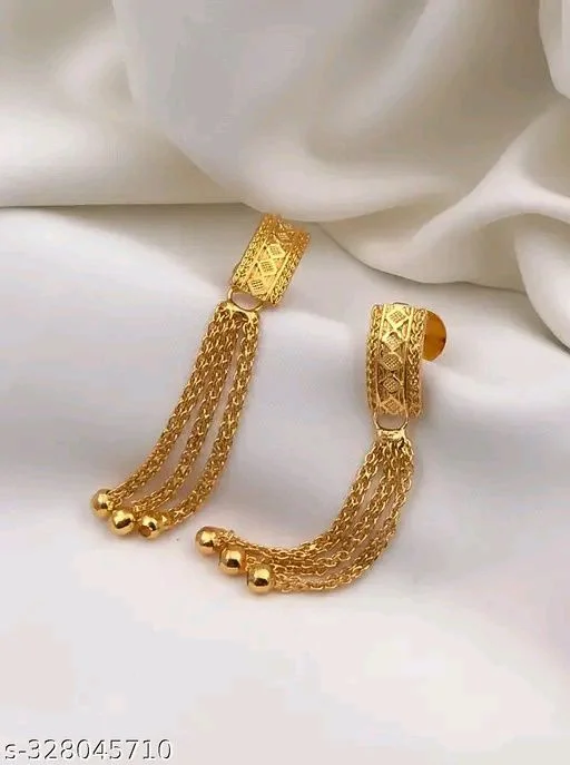Beautiful Gold-plated Drop Earrings Design under 200 on Meesho 6 beautiful gold plated drop earrings design23528901577543347383