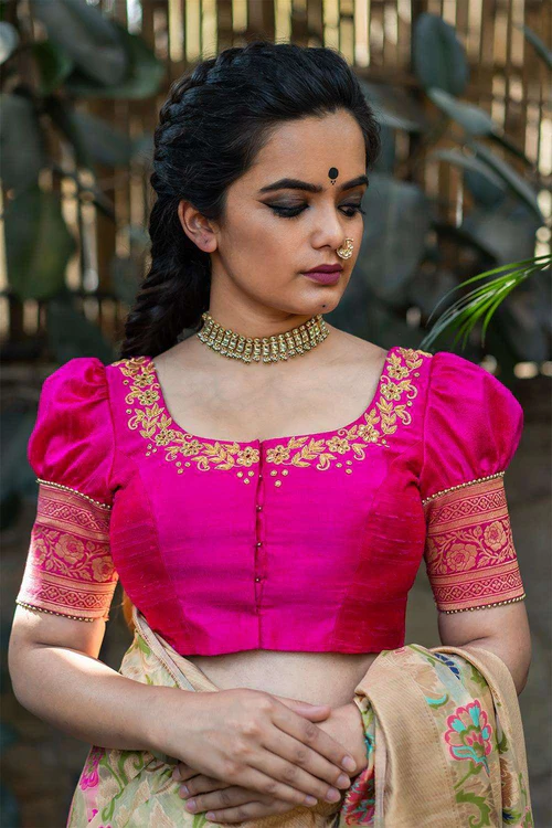 Jijabai - Hand embroidered blouse Design