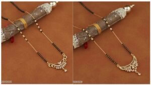 Colourful American Diamond Mangalsutra Design