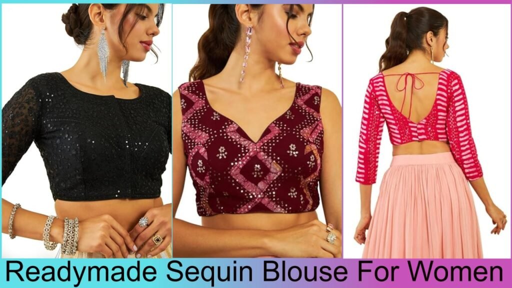 Readymade Sequin Blouse For Women