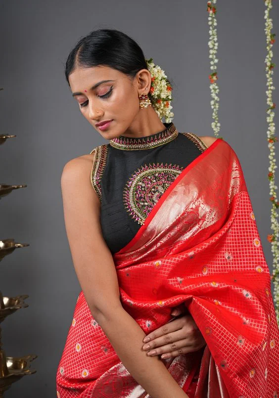 Halter Neck Blouse Design