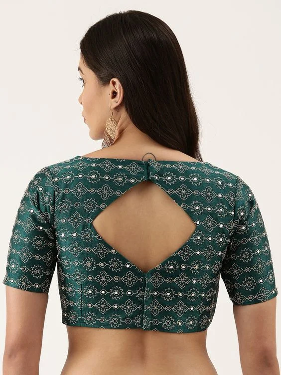 Keyhole Neck Blouse Design