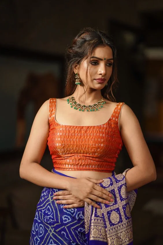 Scoop Neck Blouse Design