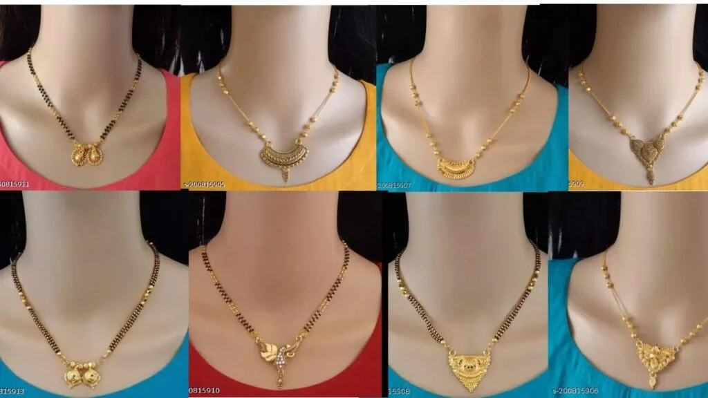 Jewelery Design: Stylish Short Mangalsutra for Women Under 200 2 Stylish Short Mangalsutra