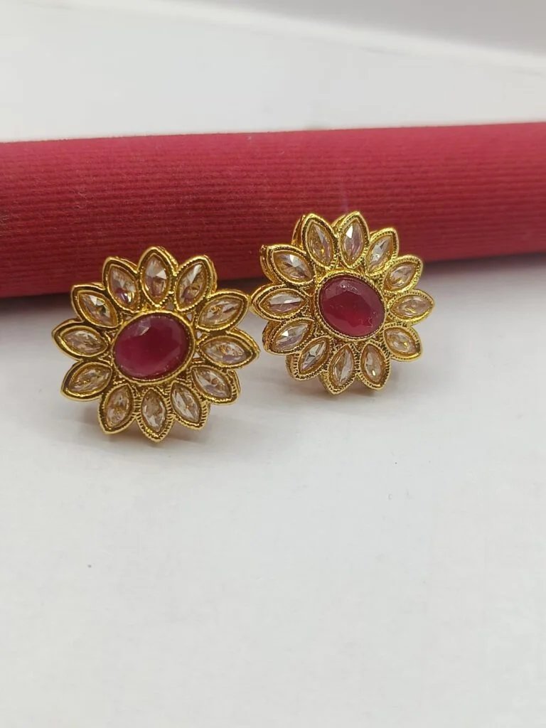 Earrings Design: Affordable Stone Earrings for Women Under 200 Rupees 5 Beautiful Stone Earrings